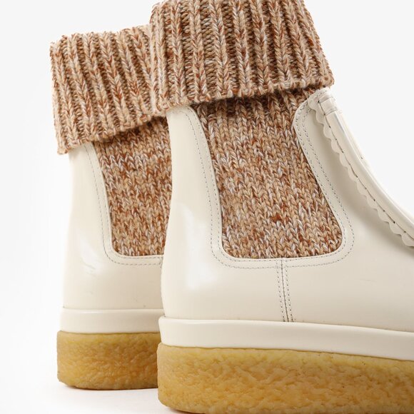 Chloe Beige Jamie Sock Boots - Picture 8 of 9